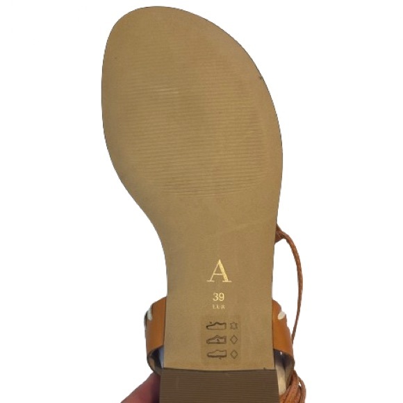 🌟Host Pick🌟NIB Anthropologie Tie Up Thong Sandals Cedar Leather Size EU 39 US 8 - Picture 11 of 13